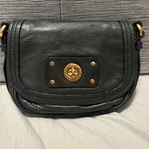 Marc By Marc Jacobs Black Crossbody Bag with Gold Details